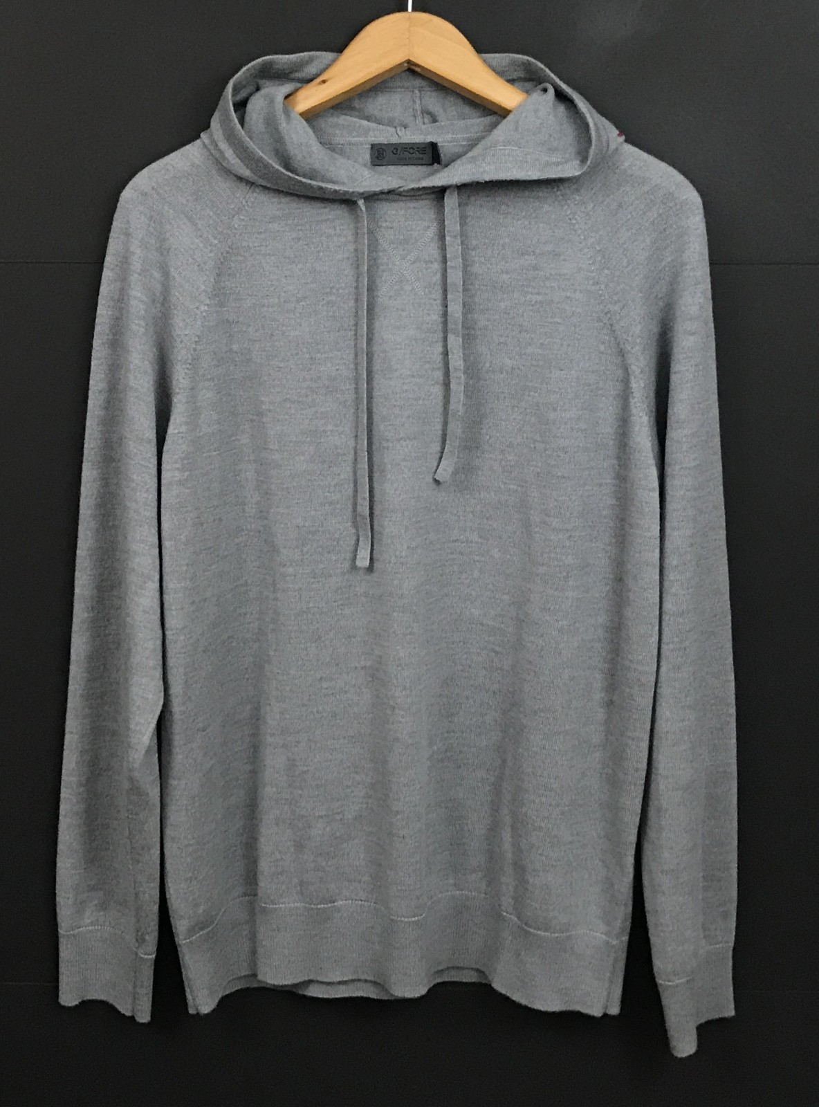 G/FORE Men’s Gray Wool Hooded Sweater Knit Pullover Hoodie Size L