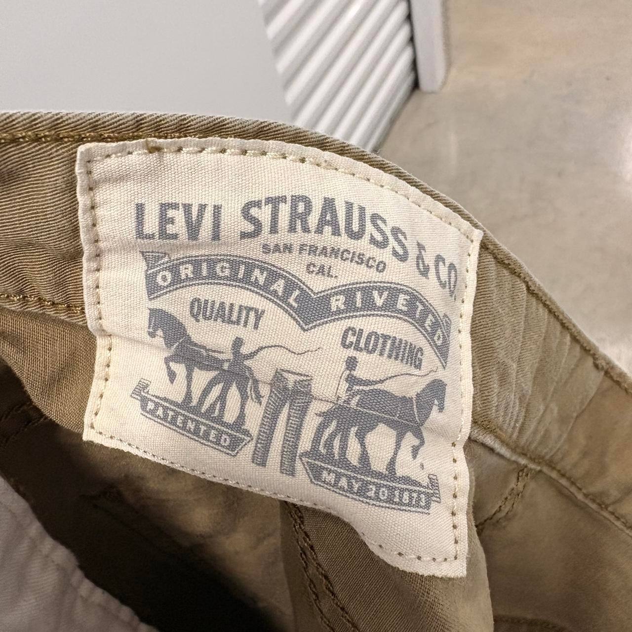 Levis Khaki Straight Leg Chino Pants 32×30 Tan Brown Workwear Trousers 035110110