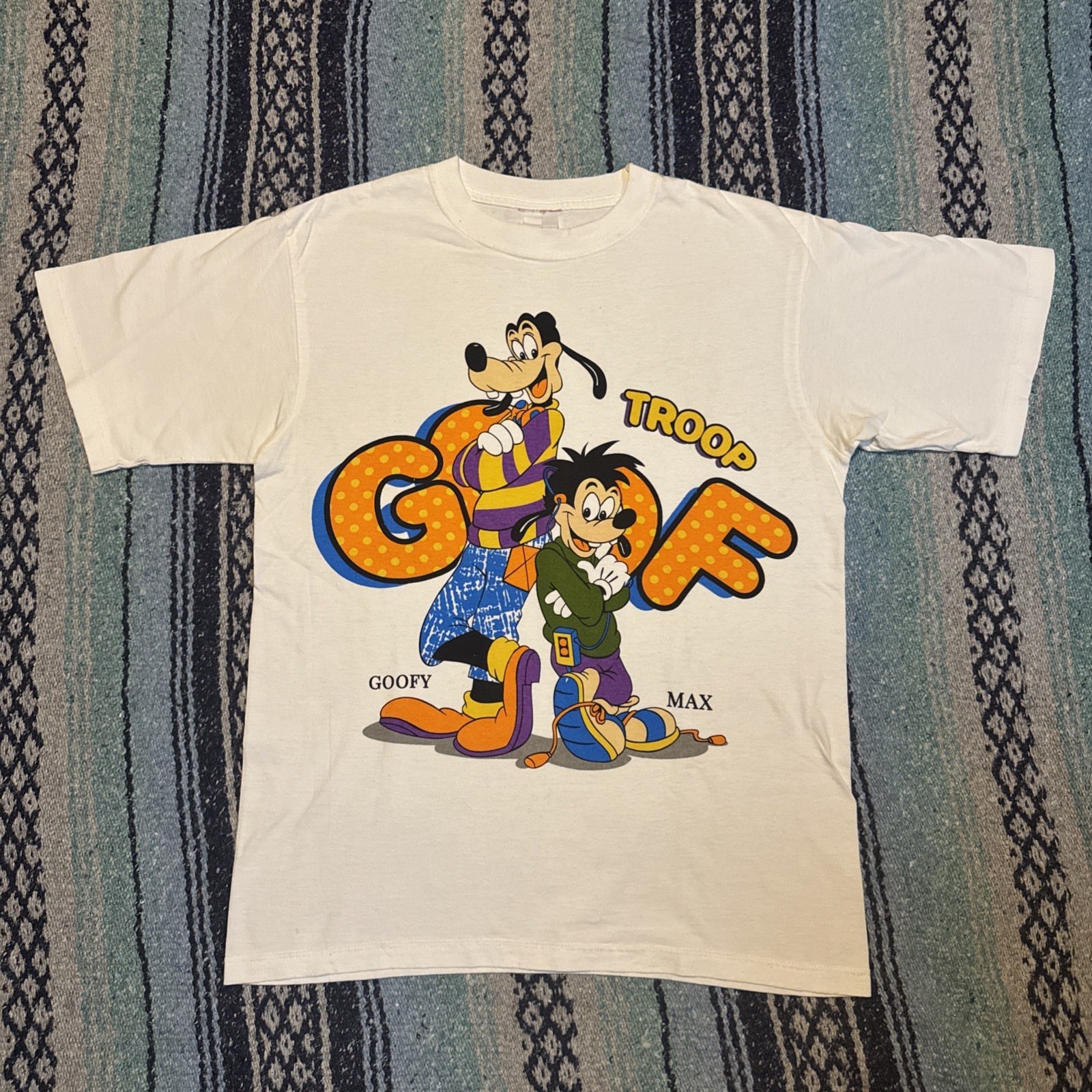 Vintage RARE 90s Disney Goof Troop TV Promo Mens M Goofy Max Toon Movie Cartoon