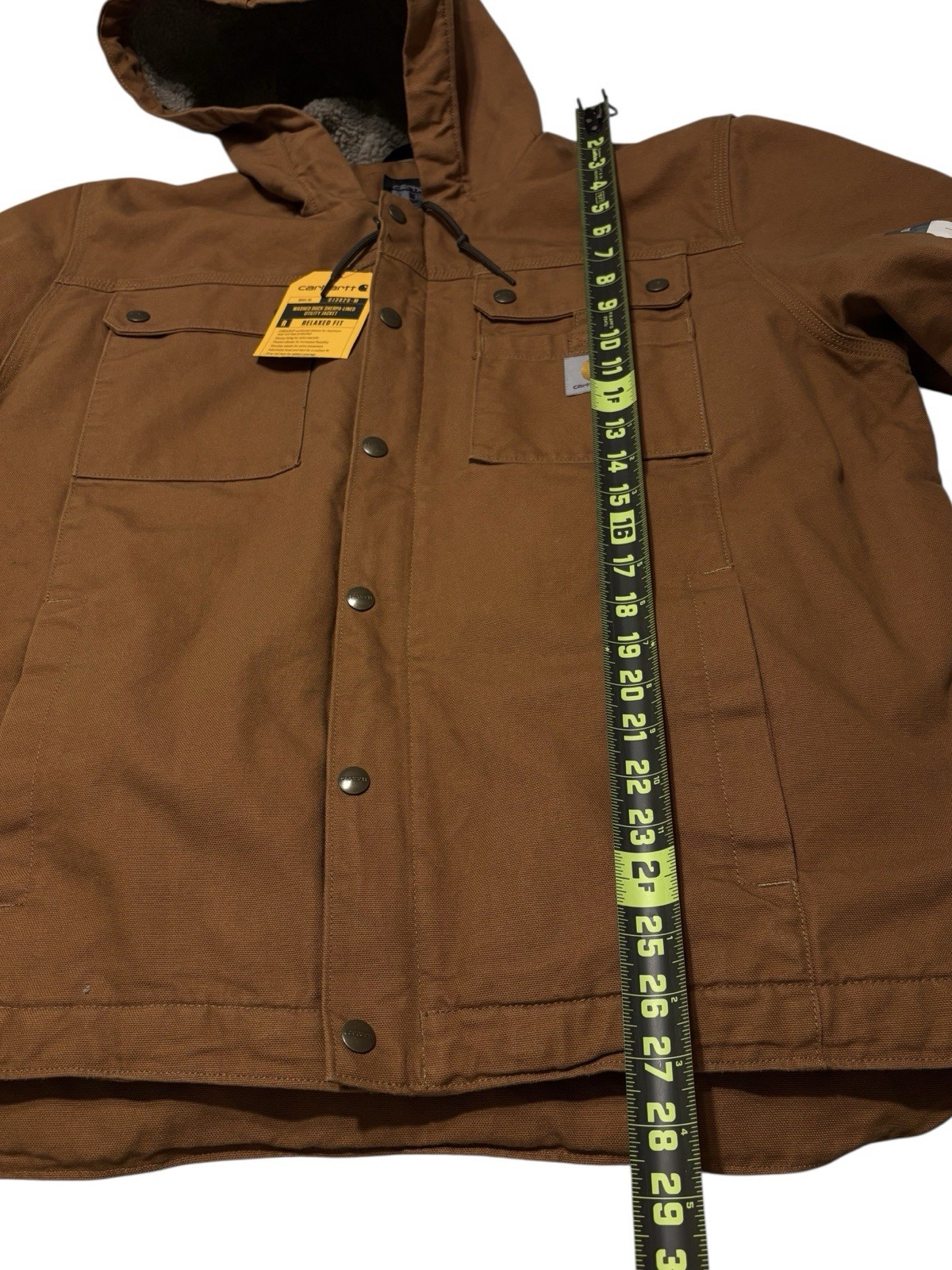 Carhartt Washed Duck Sherpa-Lined Brown Utility Jacket Men’s Size L NWT