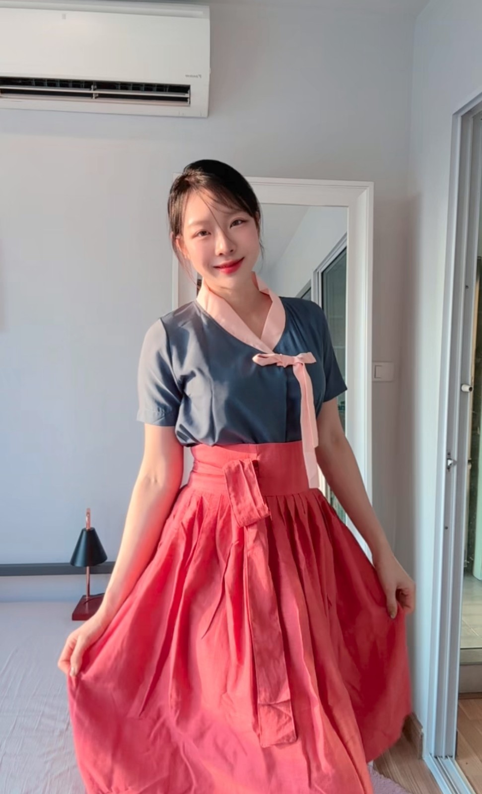 Modern Hanbok Set (Shirt+Skirt+Tassel) Minimal Timeless Design 생활한복 Boraunnii
