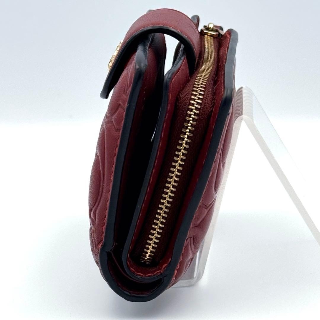 COACH Two-Fold Wallet Zip Wallet CM241 Cherry