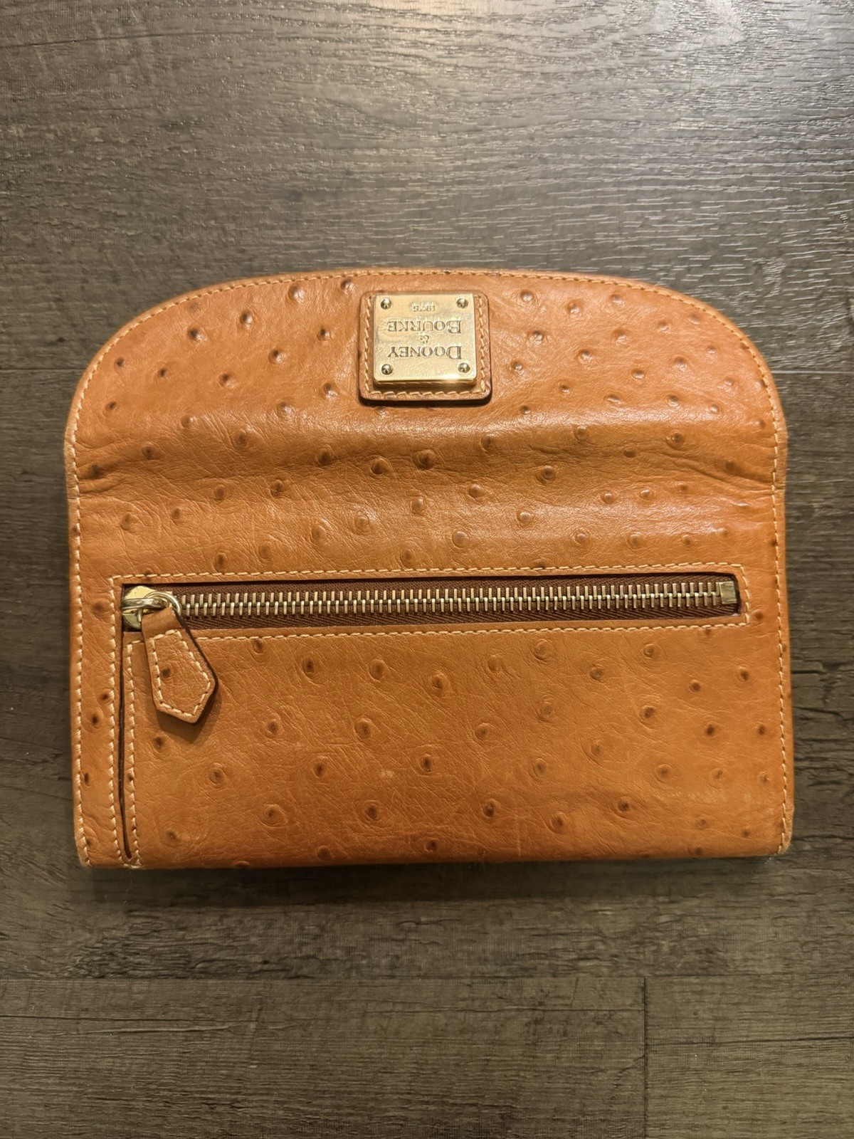 Embossed Ostrich Pattern Dooney & Bourke Wallet