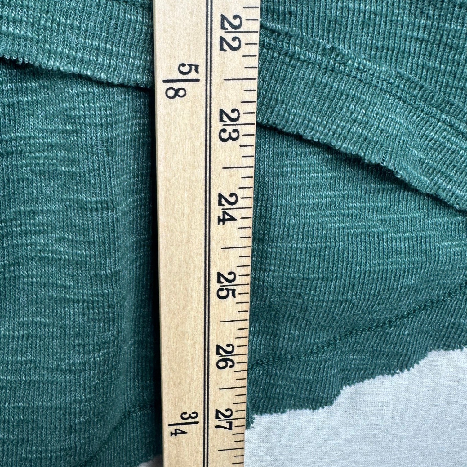 We the Free Split Back Turtleneck Long Sleeve Top size Small Green