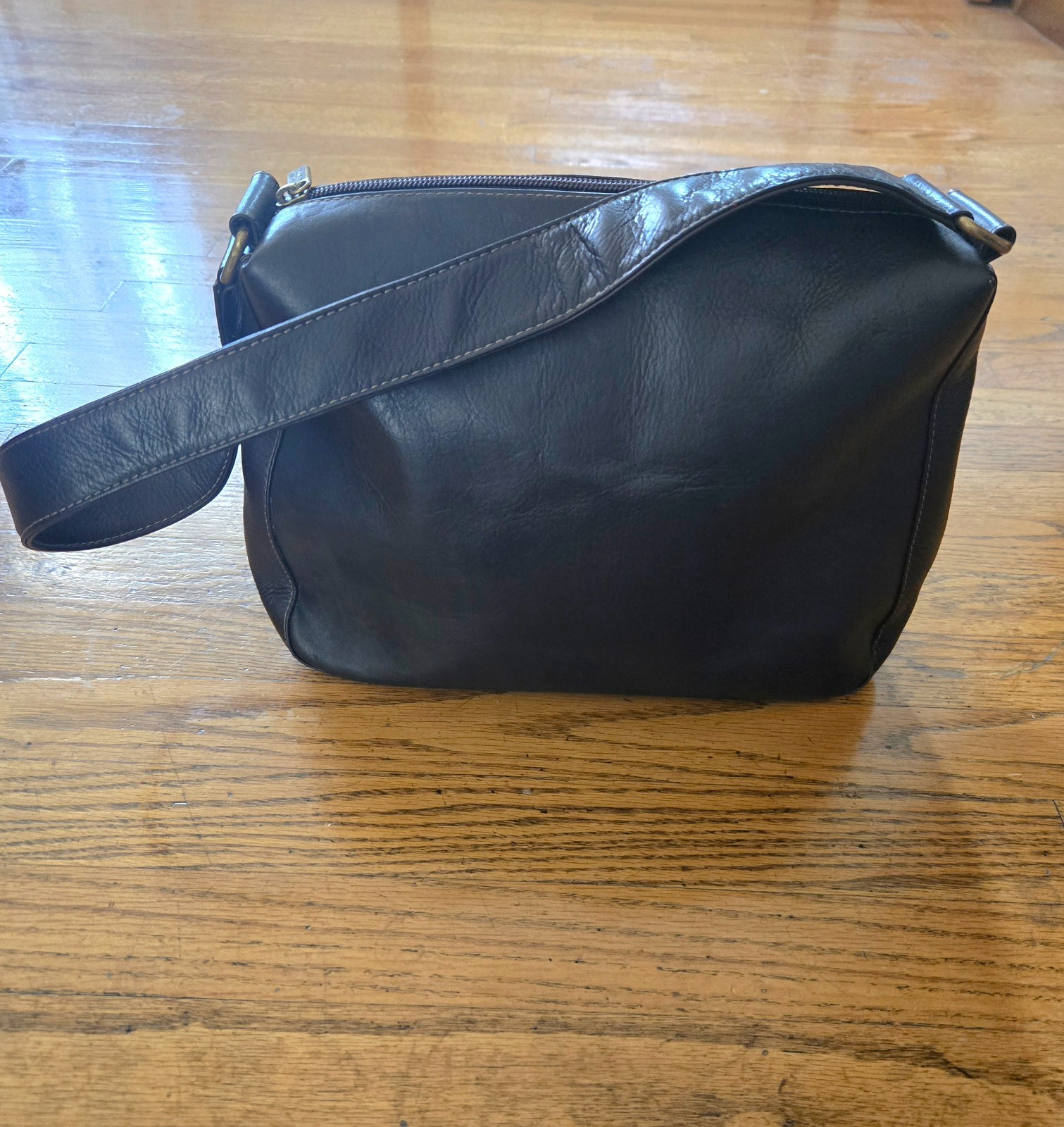 Vintage Le Donne Genuine Leather Chocolate Brown Shoulder Bag Purse