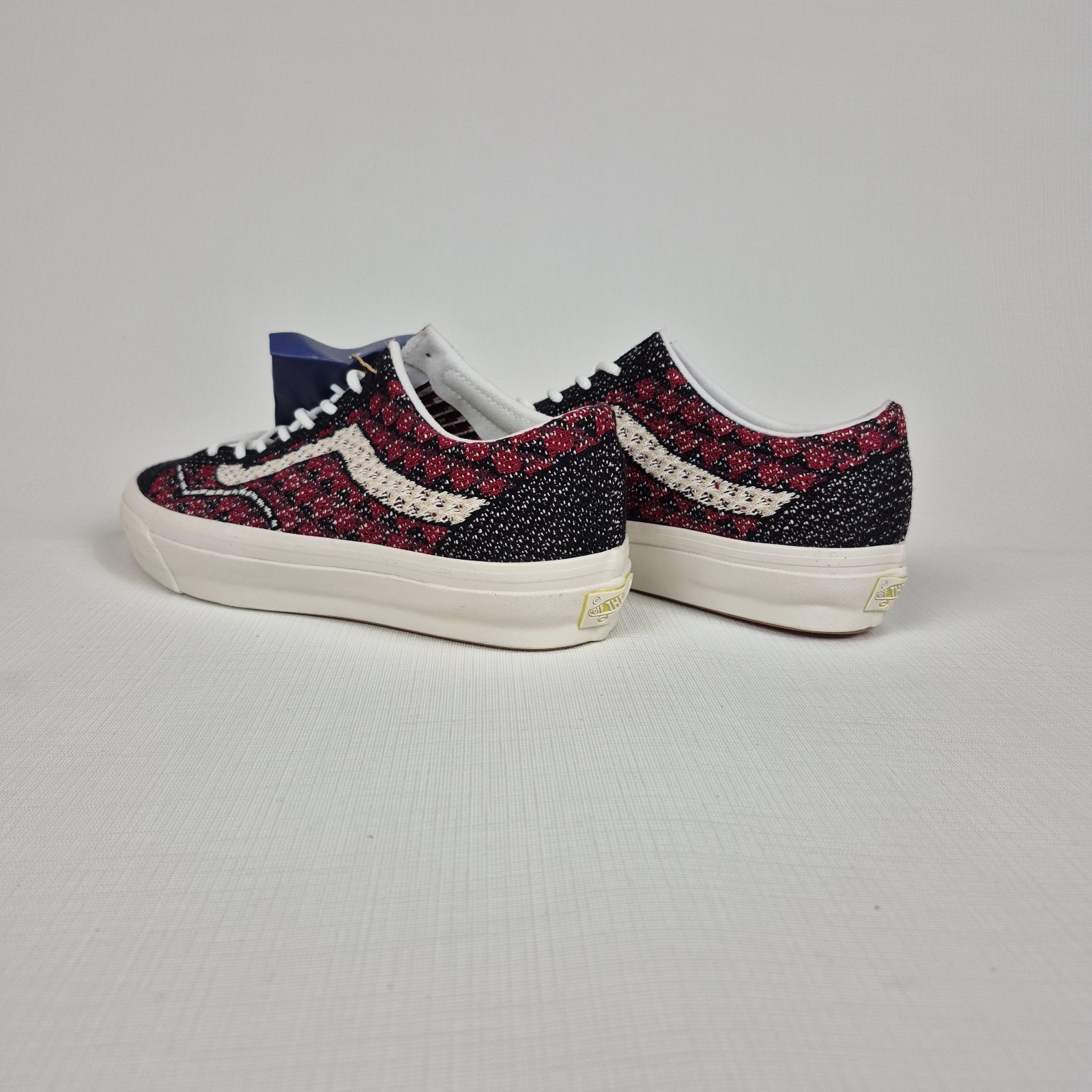 VANS LX Old Skool 36EK Geo Check Bordeaux Red MEN’S Size 9 – WMN’S 10.5 Premium