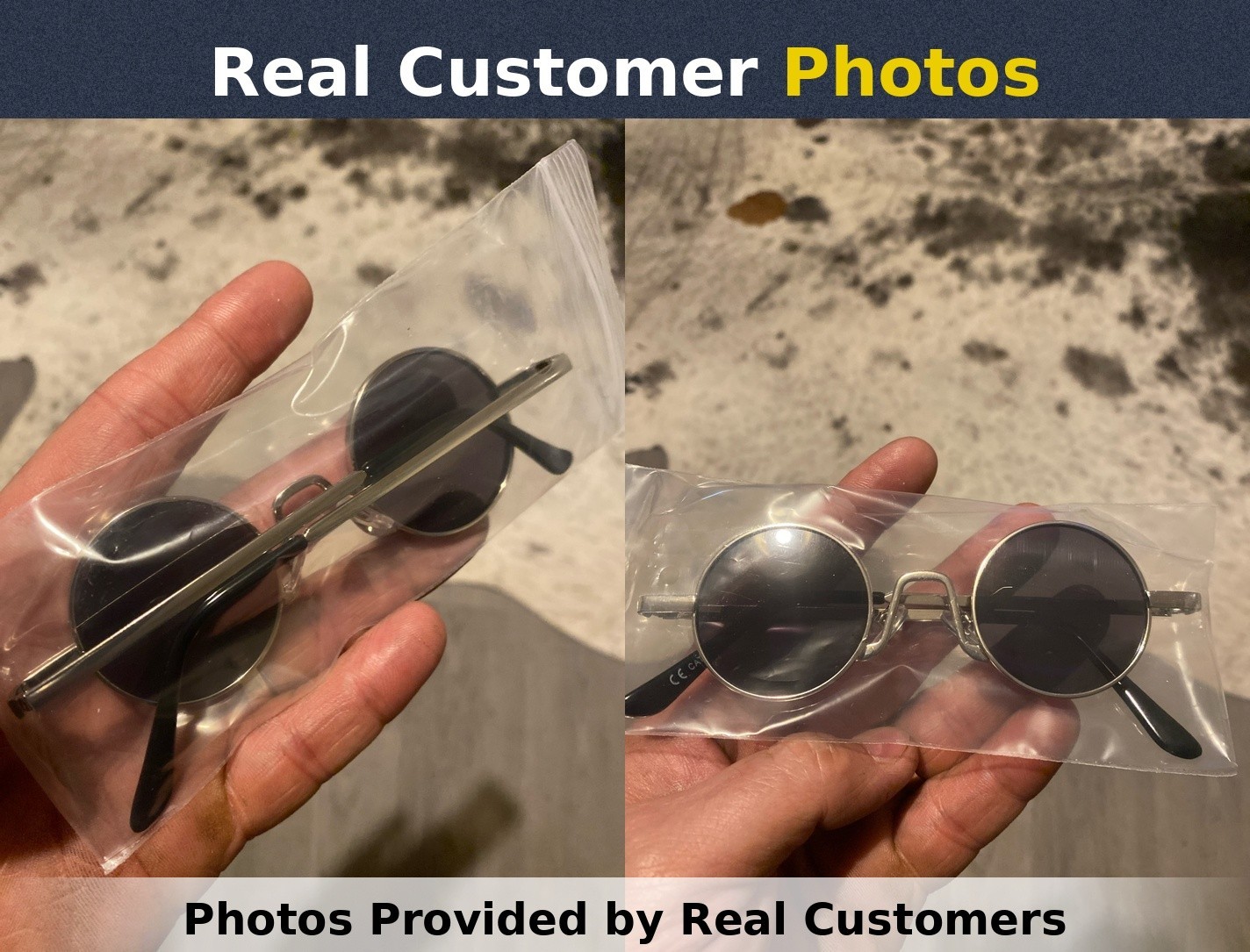 John Lennon Polarized Sunglasses Round Vintage Hippie Retro Circular Sunglasses