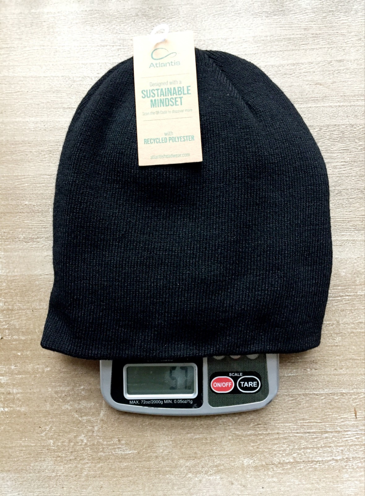 8.5in Beanie UltraSpun Heavy Weight Polyester Knit Hat Skull Cap Black USA MADE