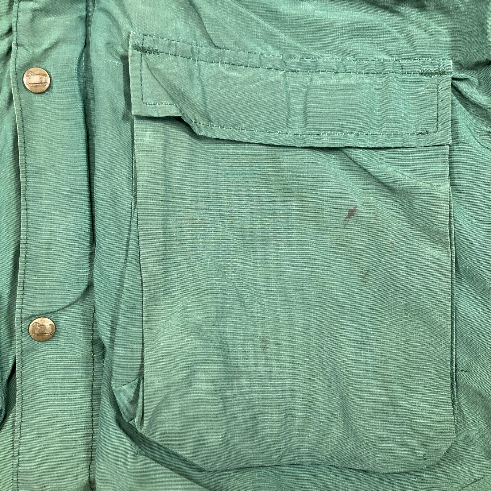 Vintage Woolrich Jacket Mens Large Green Hooded Hunting Parka Coat Plaid Lined