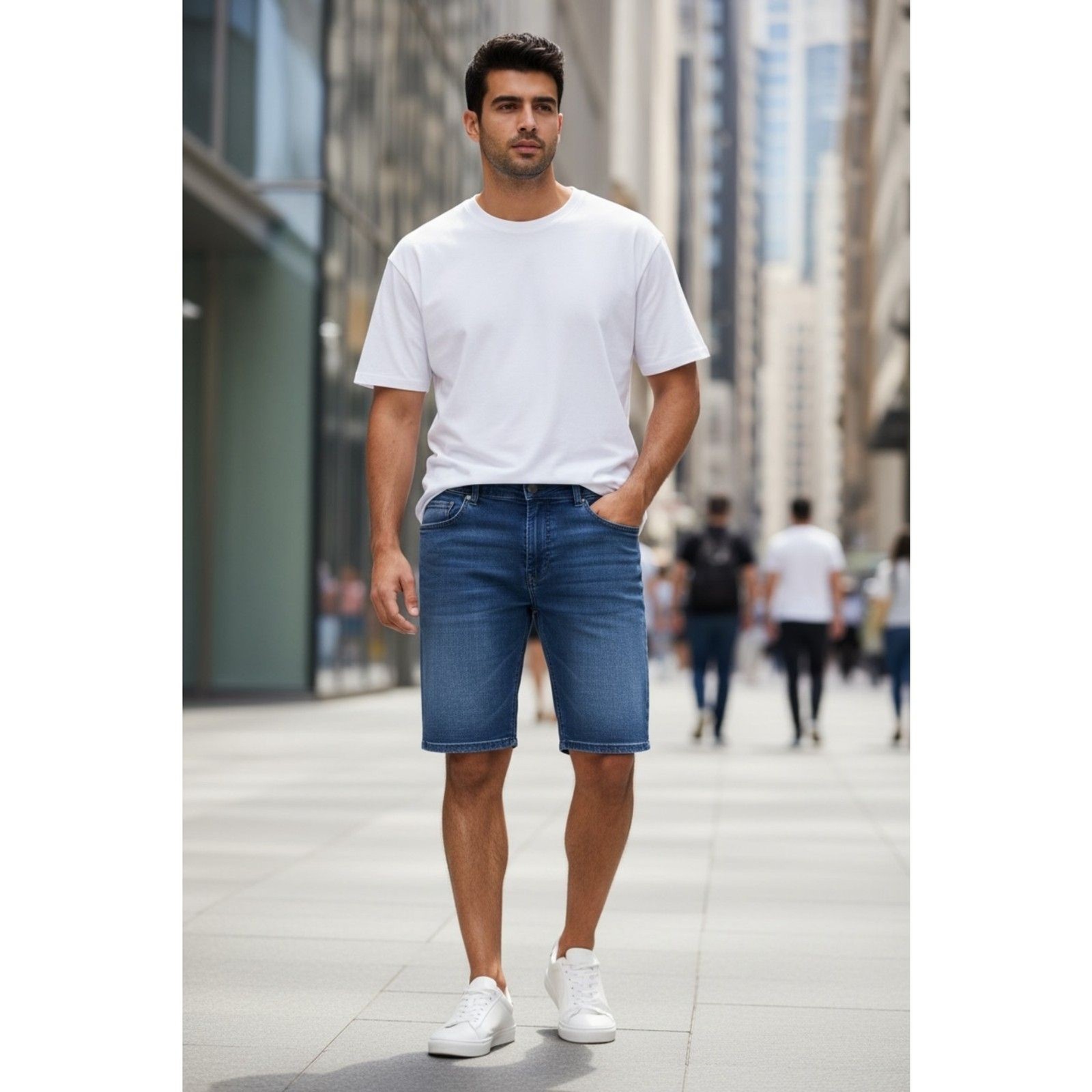 Buffalo David Bitton Men’s Denim Shorts Size 38 Blue Jeans Jorts NWT