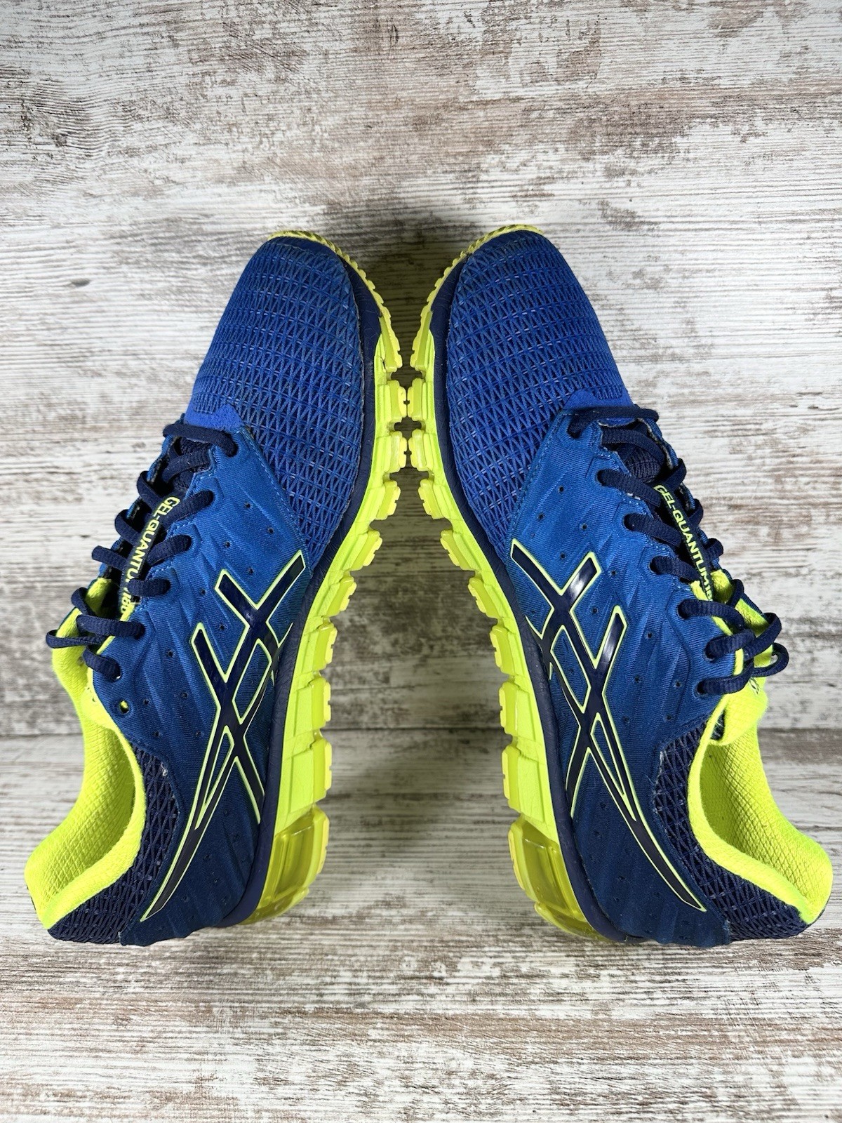 Men’s ASICS Gel-Quantum 180 Blue/Volt Running Shoes Sz 10.5 Athletic Gym EUC!