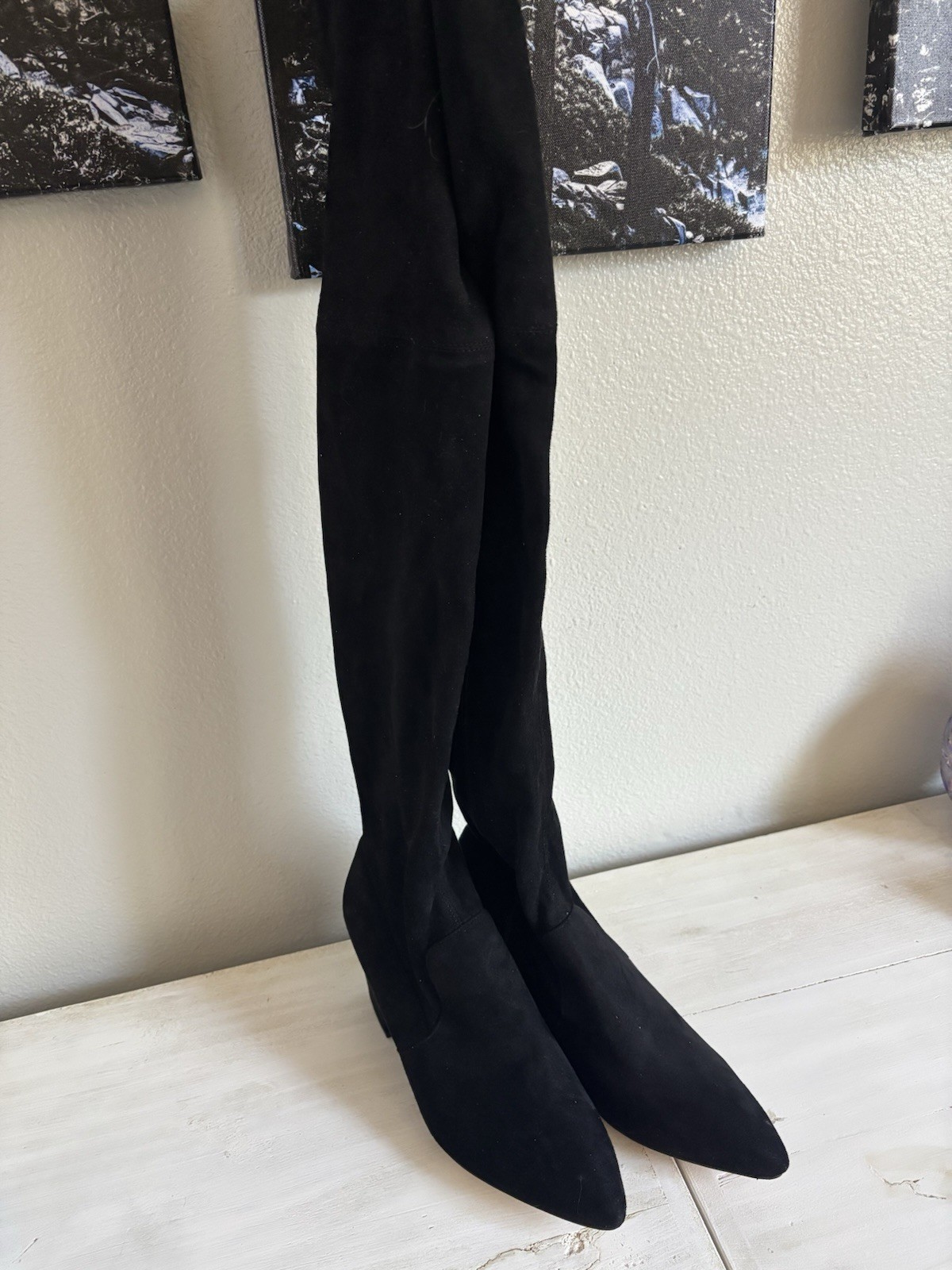 Black Women’s Knee High Boots – Size 9.5