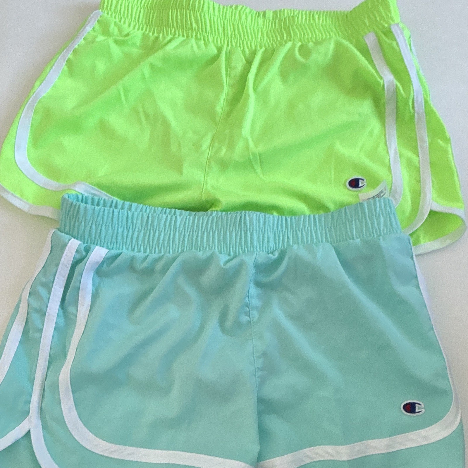 Champion Authentic Athleticwear Girls Athletic Shorts Lot of 2 Green/Blue M