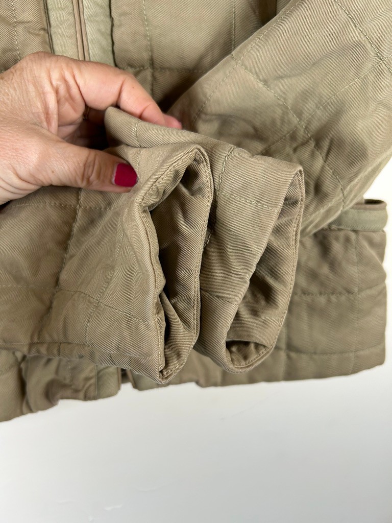 Wilfred Quilted zippered Jacket Womens Small Tan Aritzia