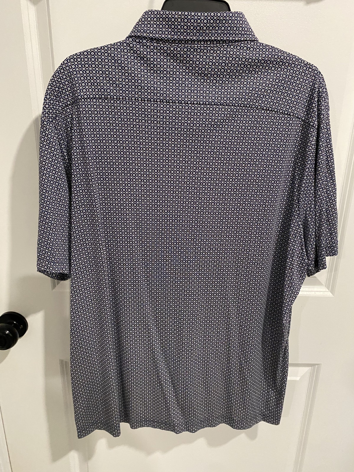 Hart Schaffner Marx short sleeve casual party cocktail shirt Size XL Geometric