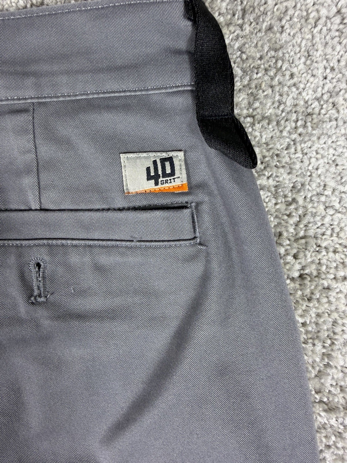 40 Grit by Duluth Trading Co Men’s 32×30 Standard Fit Chino Pants Gray Stretch