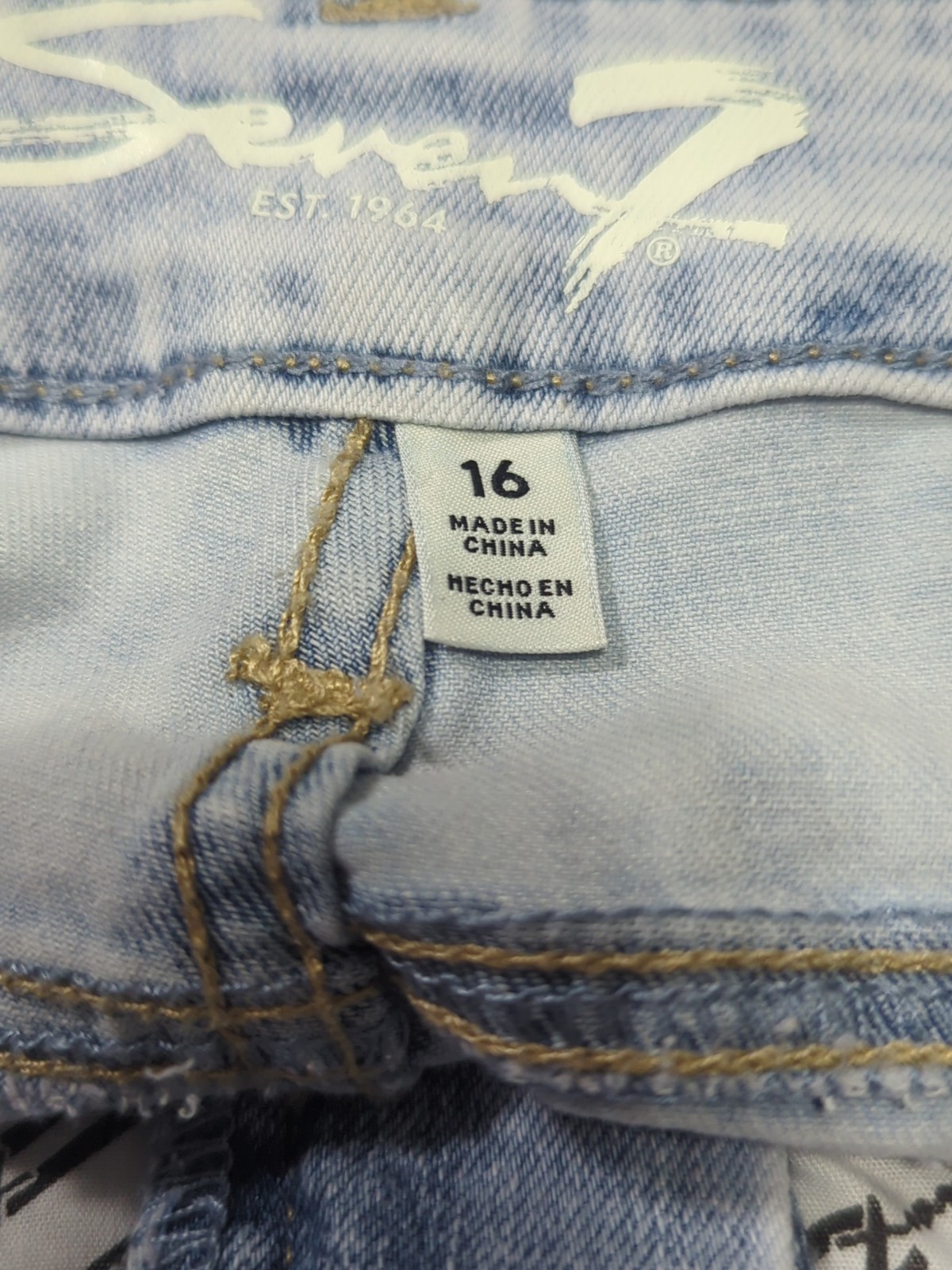 Seven7 Women’s Relaxed Bermuda Mid Rise Stretch Denim Cuffed Short LynxSz 16 NWT
