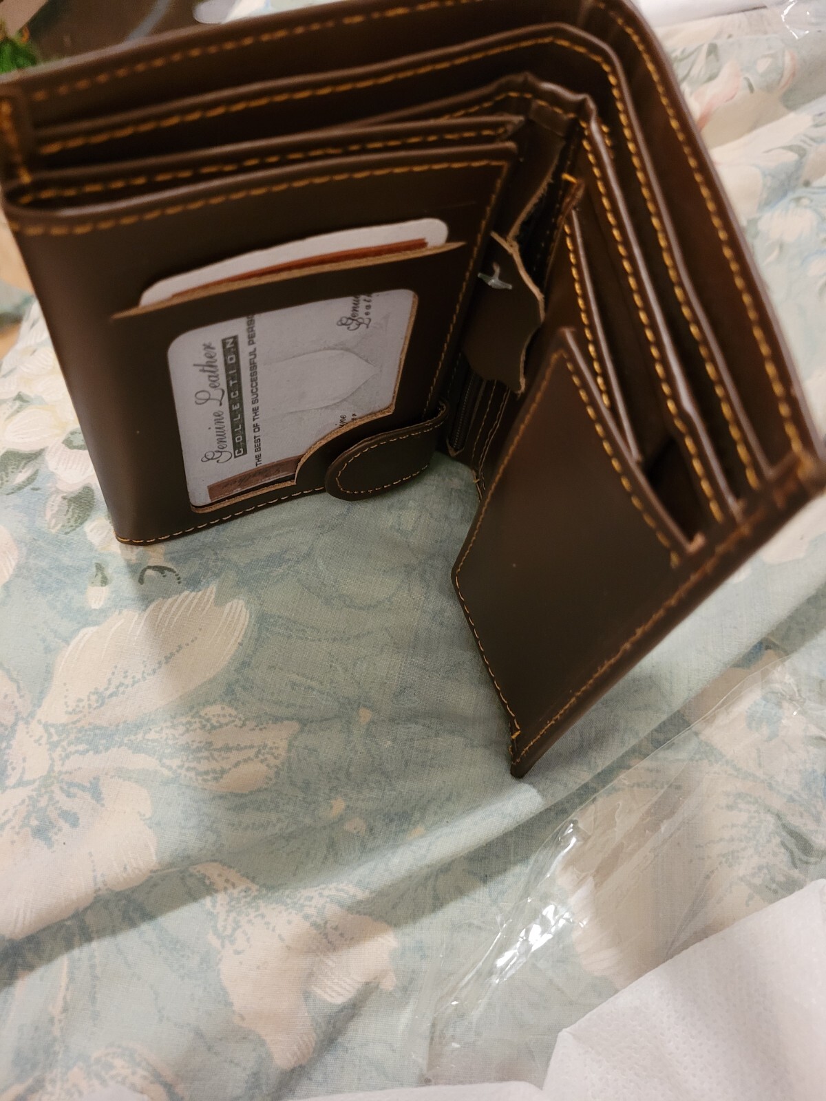 Genuine Leather Minimalist Bifold Wallets For Men RFID Blocking Slim Mens Wallet
