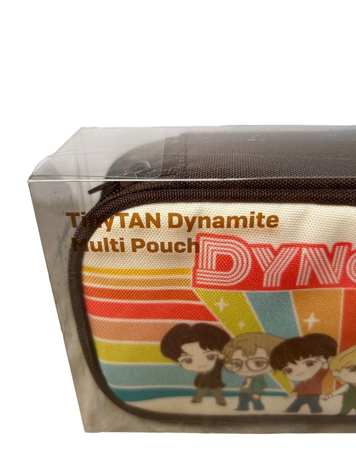 NEW TinyTAN Dynamite Multi Pouch Colorful Character Design & Zipper Closure BTS