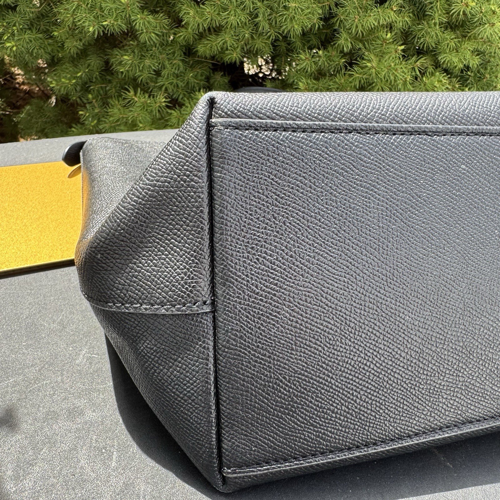 Coach Gallery Black Leather Tote Shoulder Bag