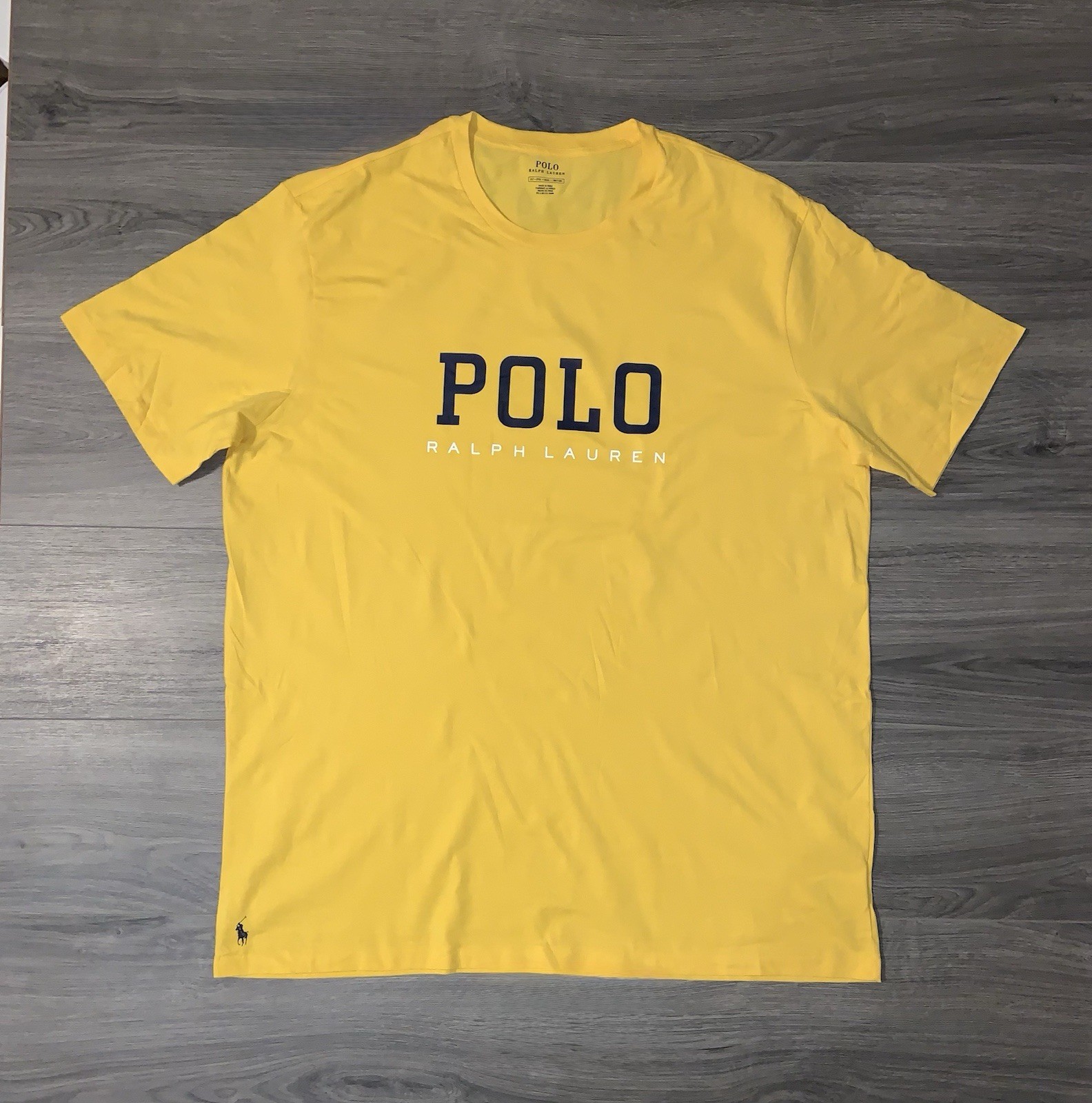 Polo Ralph Lauren Short Sleeve T-Shirt Cotton Yellow Big & Tall Men’s Size 3XLT