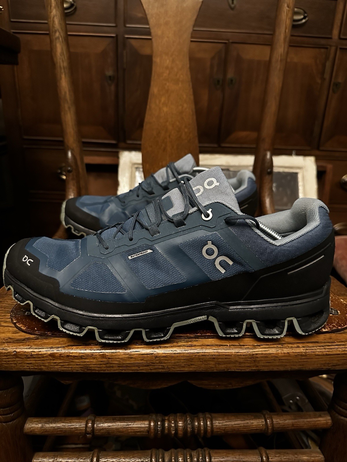 On Cloudventure Men’s Blue Black Trail Running Shoes Sneakers Size 13 Waterproof