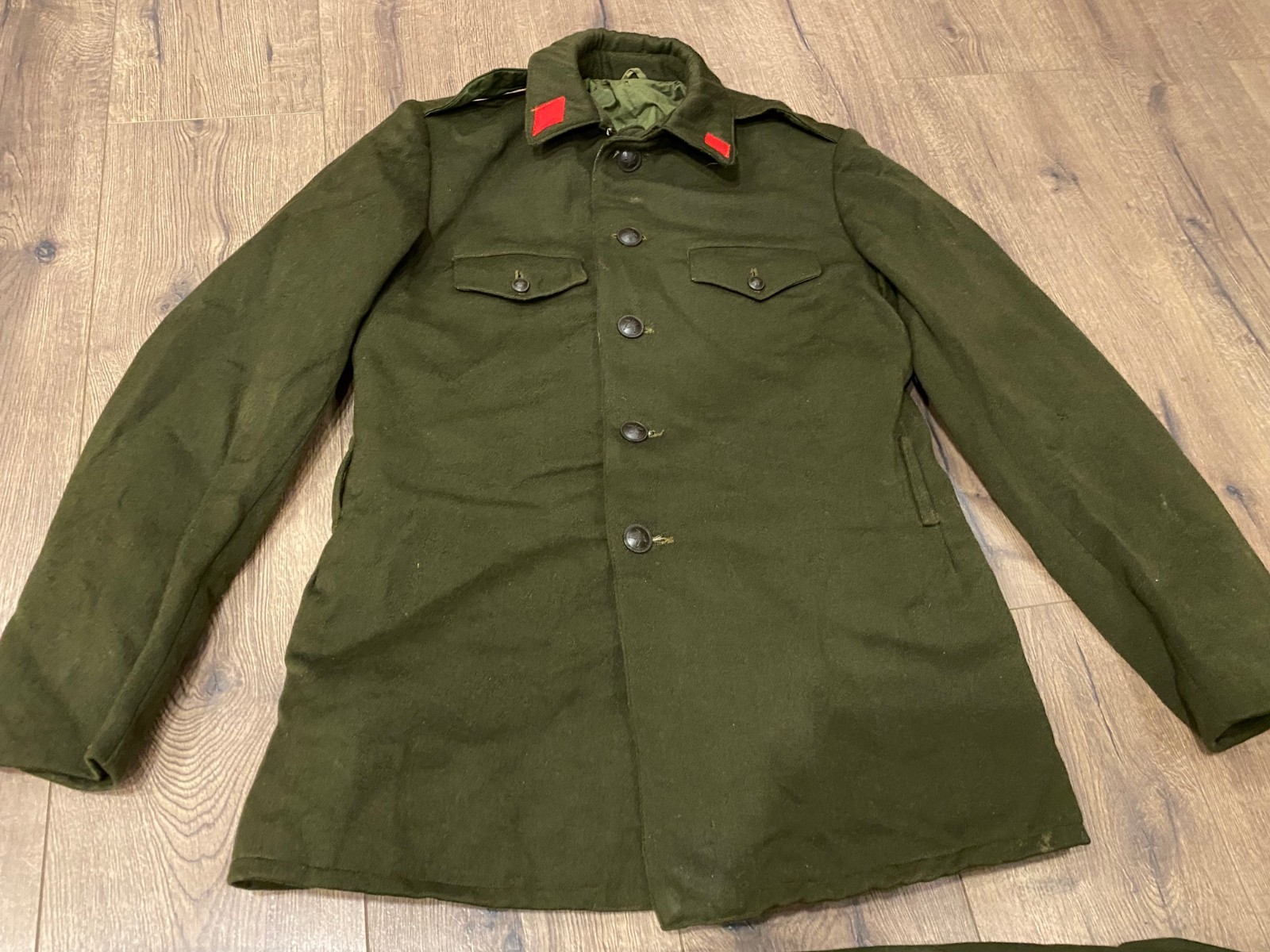 ALBANIA UNIFORM COMMUNIST ERA SOLDIER JACKET + PANTS ALBANIAN ENVER HOXHA #123