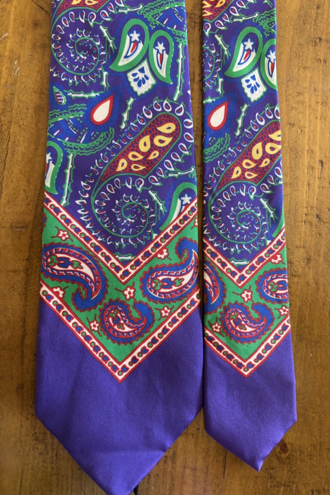 Ralph Lauren Purple Label Silk Tie Paisley Necktie Italy vintage
