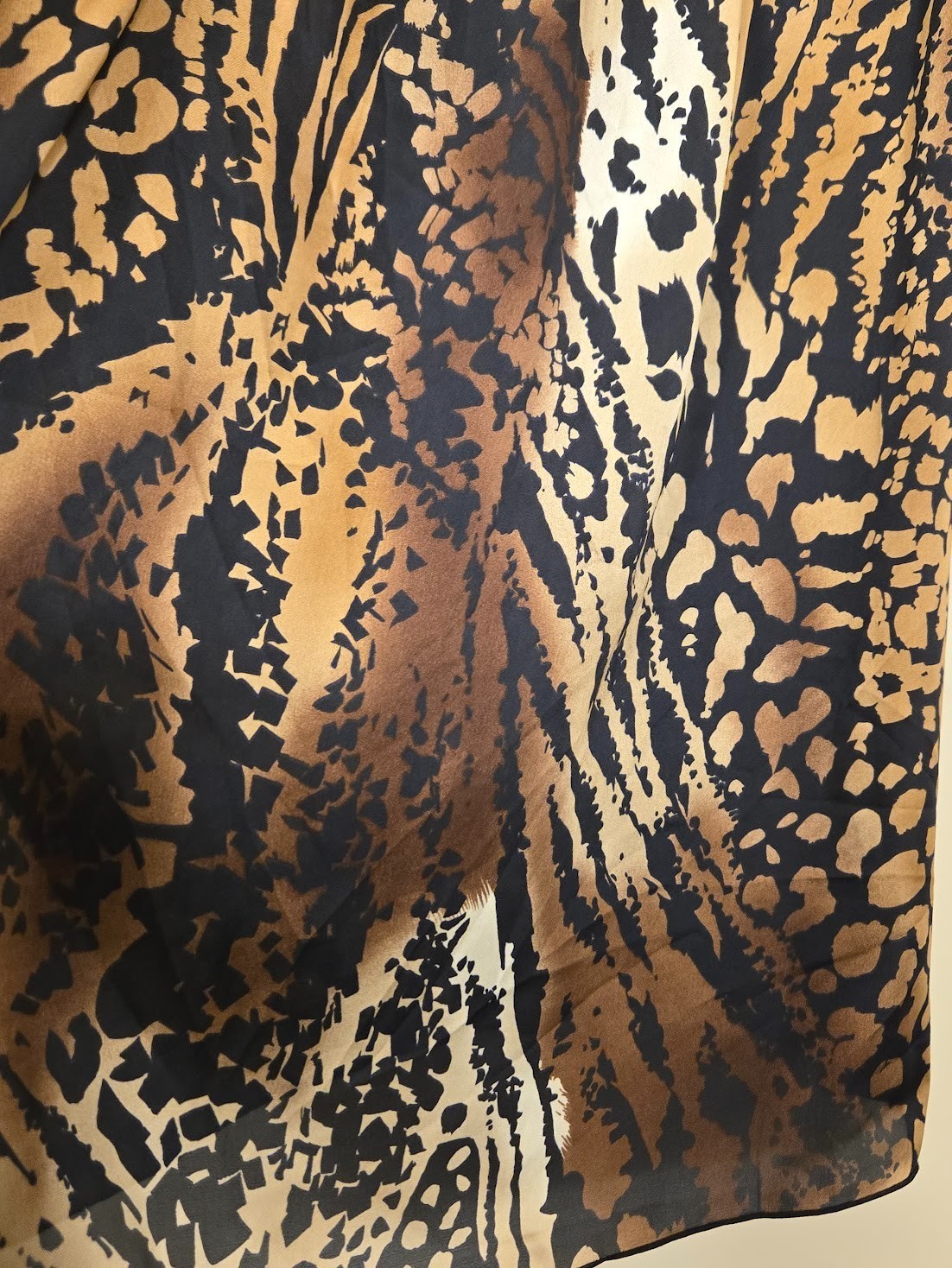 NWT B Wear Embellished Leopard Animal Print Brown Black Blouse – Women’s Size L