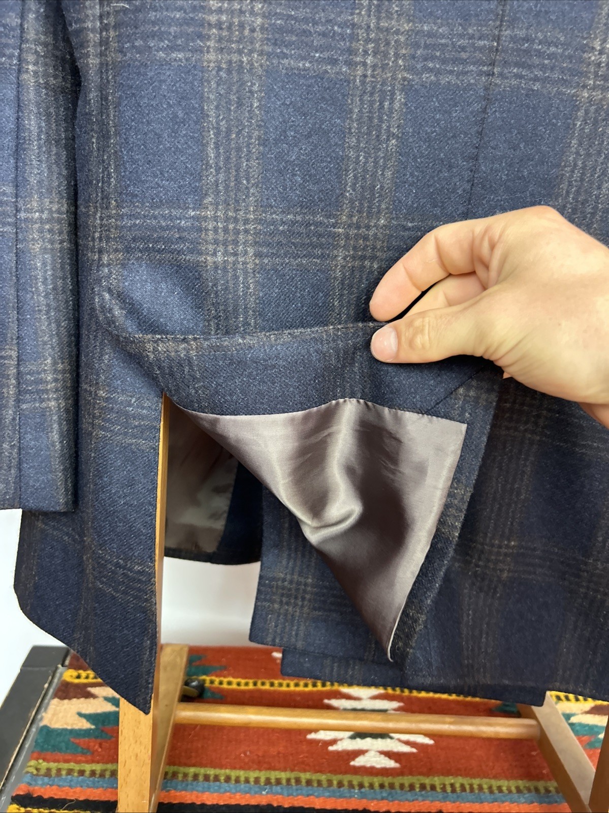 SUITSUPPLY (42R) Suit 2 Piece Suit Wool Tweed Check Vitale Barberis Canonico