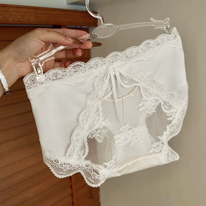 Pack Of 5 Sexy Ladies Womens Satin Panties Lingeries Sheer Lace Underwear Briefs