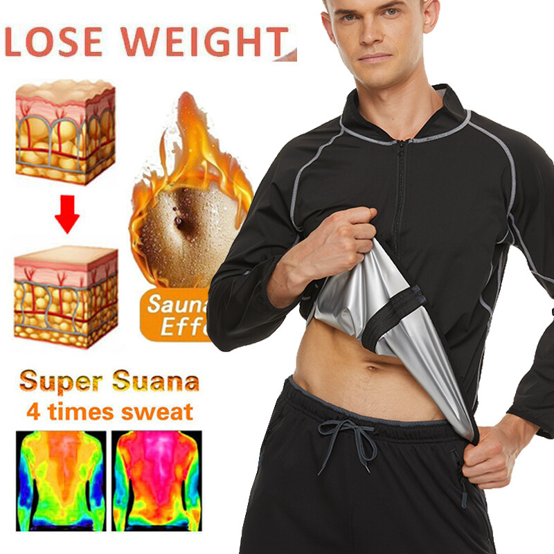 Heavy Sauna Suit Sweat Exercise Gym Men Shaper Suit Fitness Weight Loss Anti-Rip
