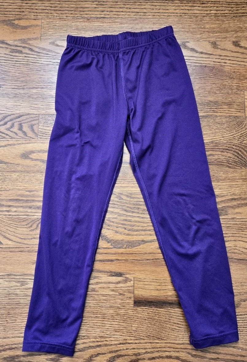 Lands’ End Long Johns Set Girls’ 6X-7 Thermal Base Layer Purple