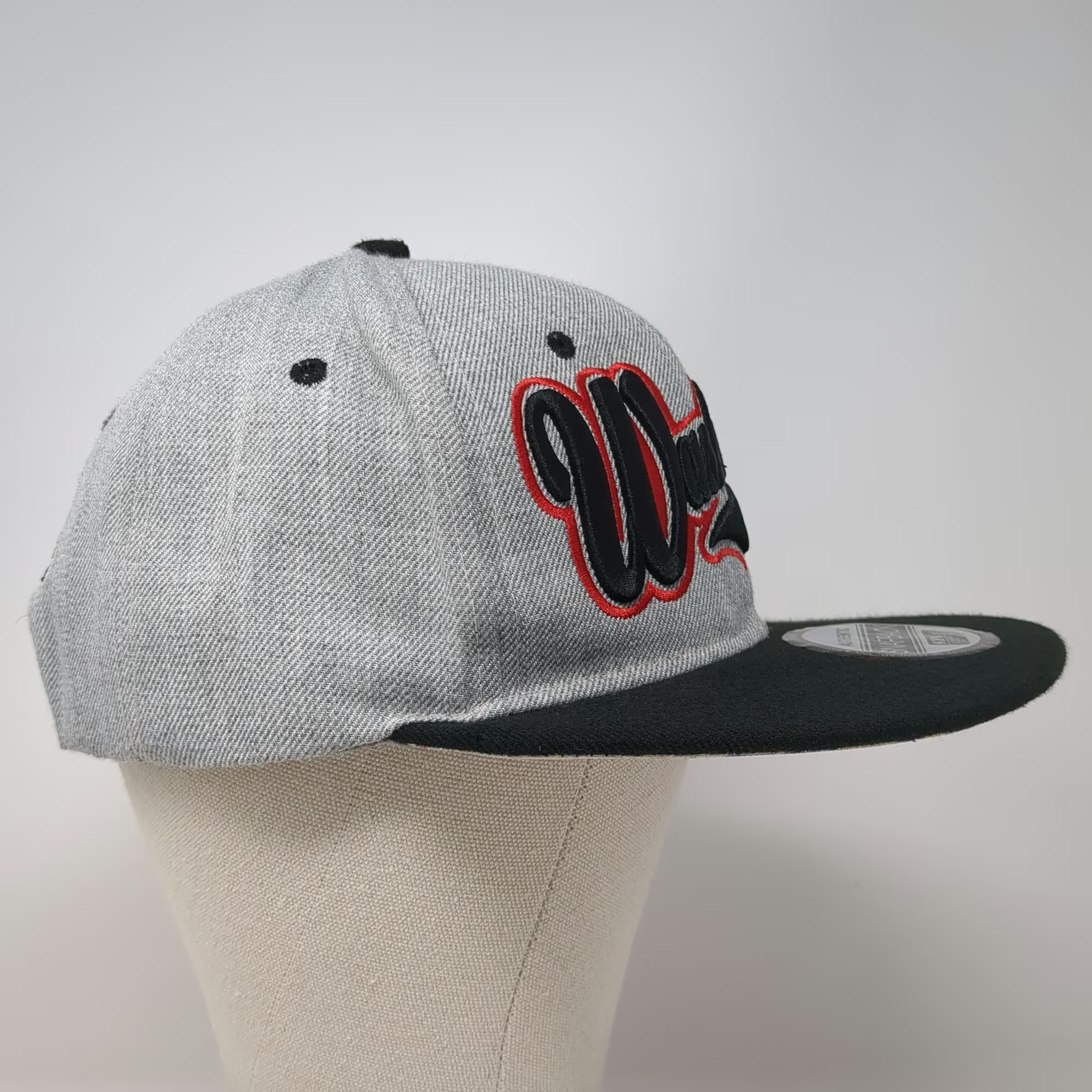 KIPA Snapback Hat Gray One Size Washington D.C. Flag Underbrim Acrylic Flat Bill