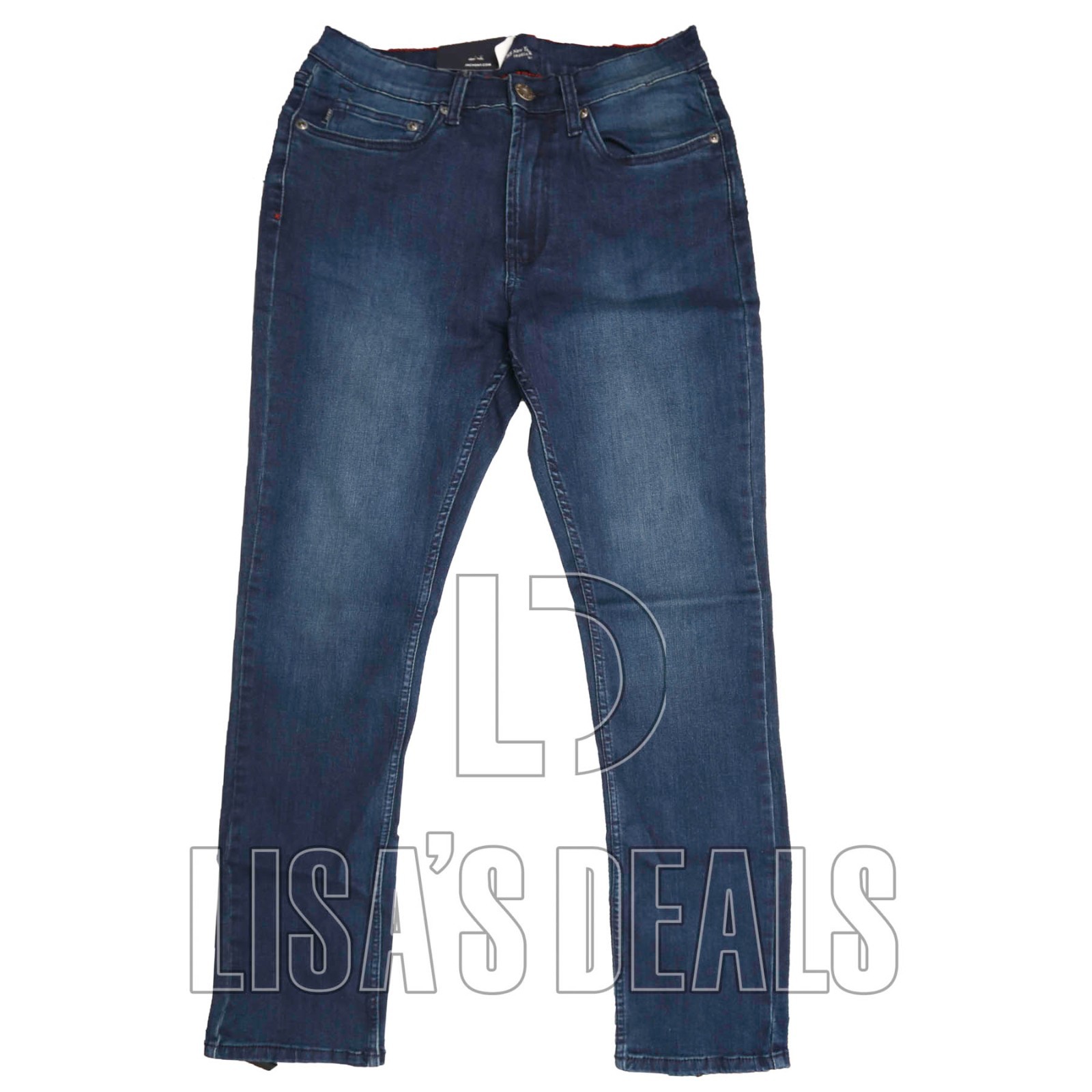 JACHS NEW YORK Comfort Stretch Denim Jeans Blue Dark Blue 32 34 36 38 40
