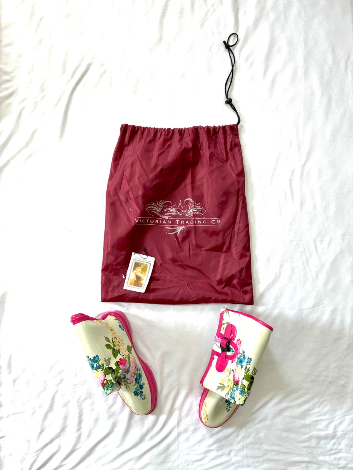 Hopeless Romantic/Victorian Trading Co. Floral Wellies size 10 NEW