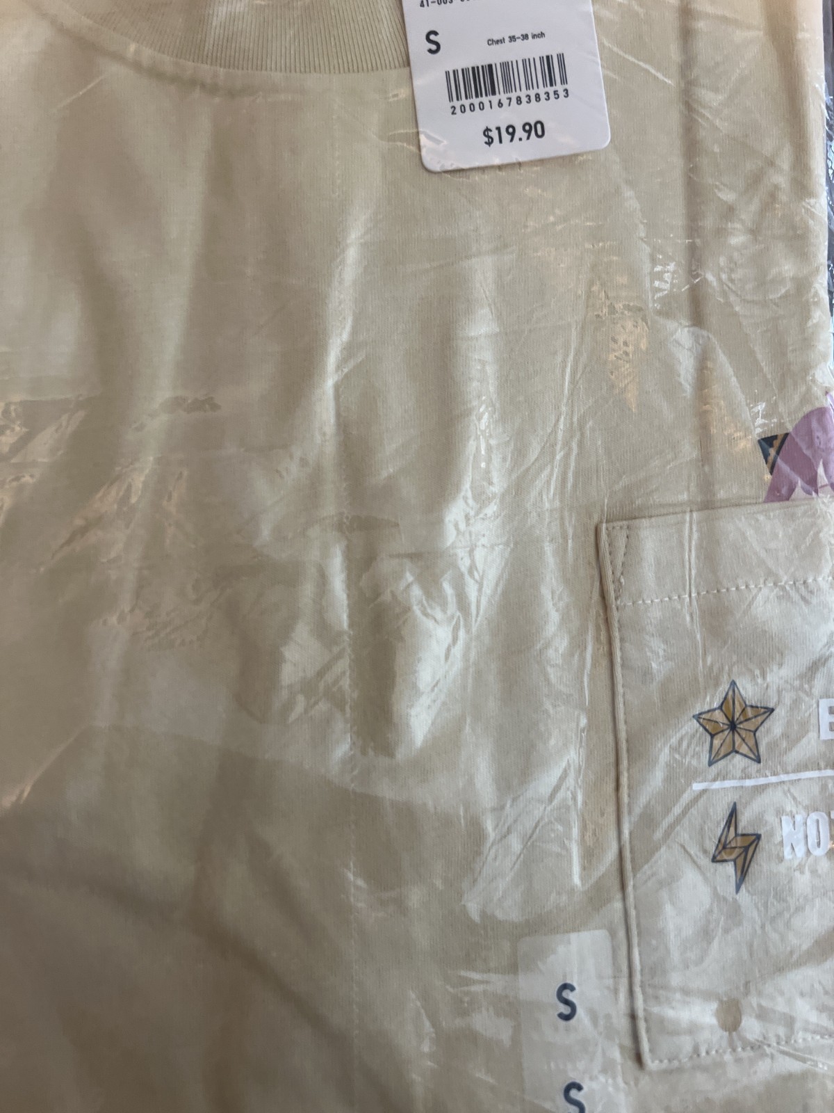 Uniqlo UT SPY x FAMILY Anya Forger Pocket T-Shirt Yellow Size S NWT Anime Tee