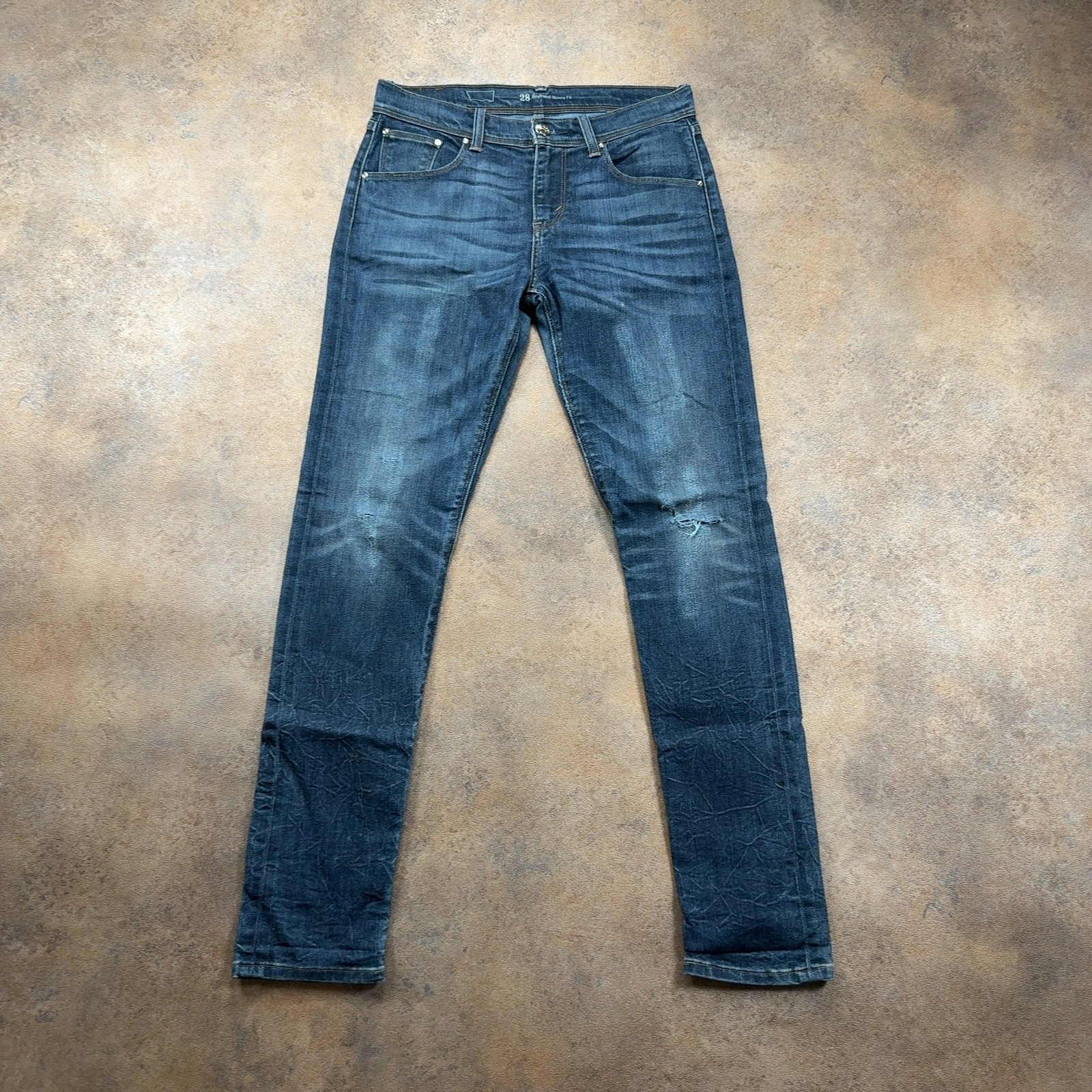 LEVI’S Jeans Womens (28 Inch Waist) (31 Inch Leg) Skinny Fit Blue Faded