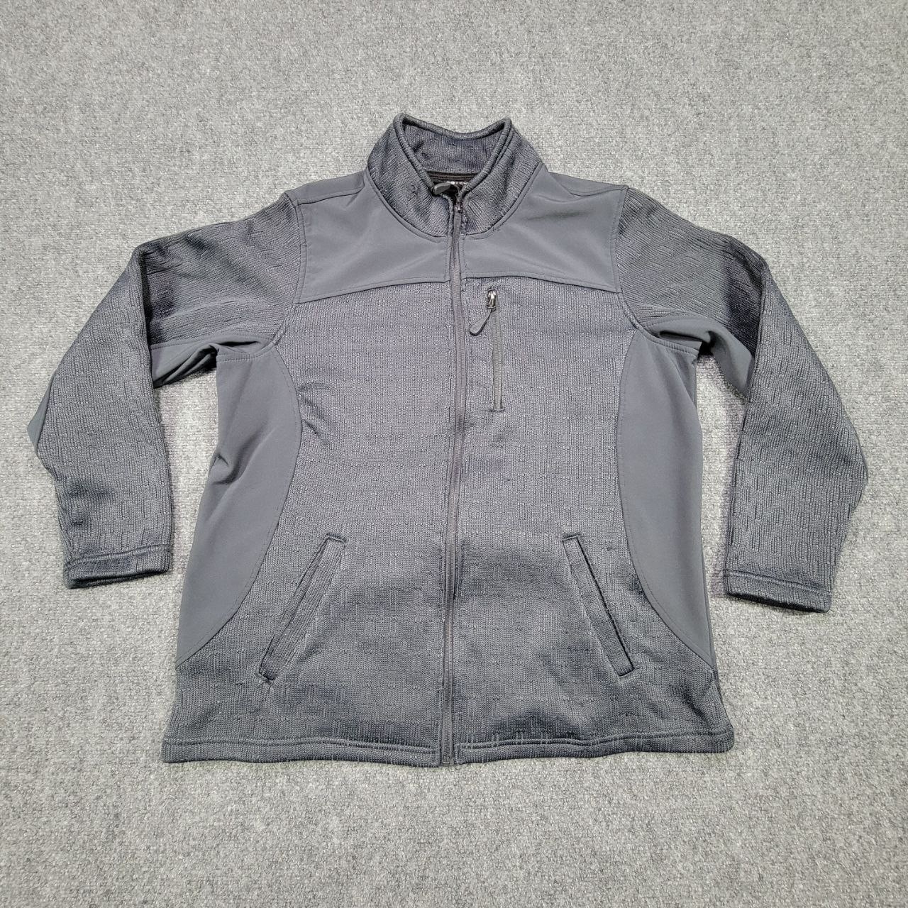 SwissTech Jacket Womens 2XL Greystone Full Zip Stretch Fleece Outdoor Pockets