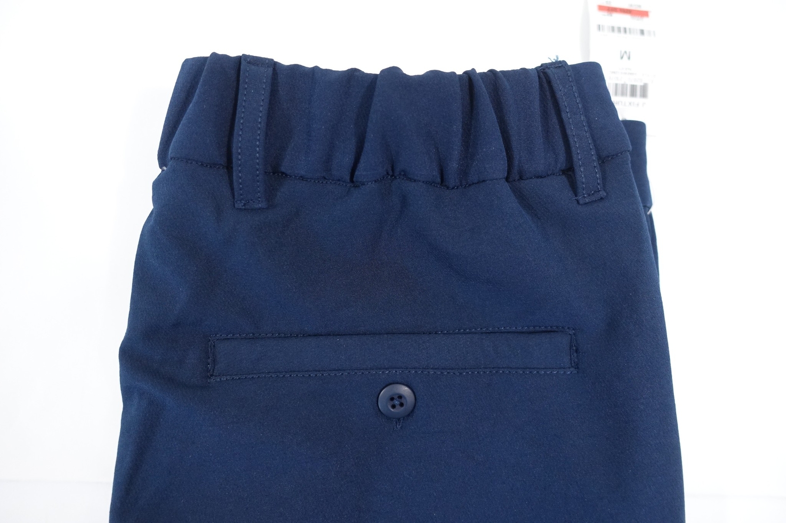 AND NOW THIS NAVY BLUE MEDIUM 32-34 ELASTIC WAIST STRETCH PANTS MENS DEFECT