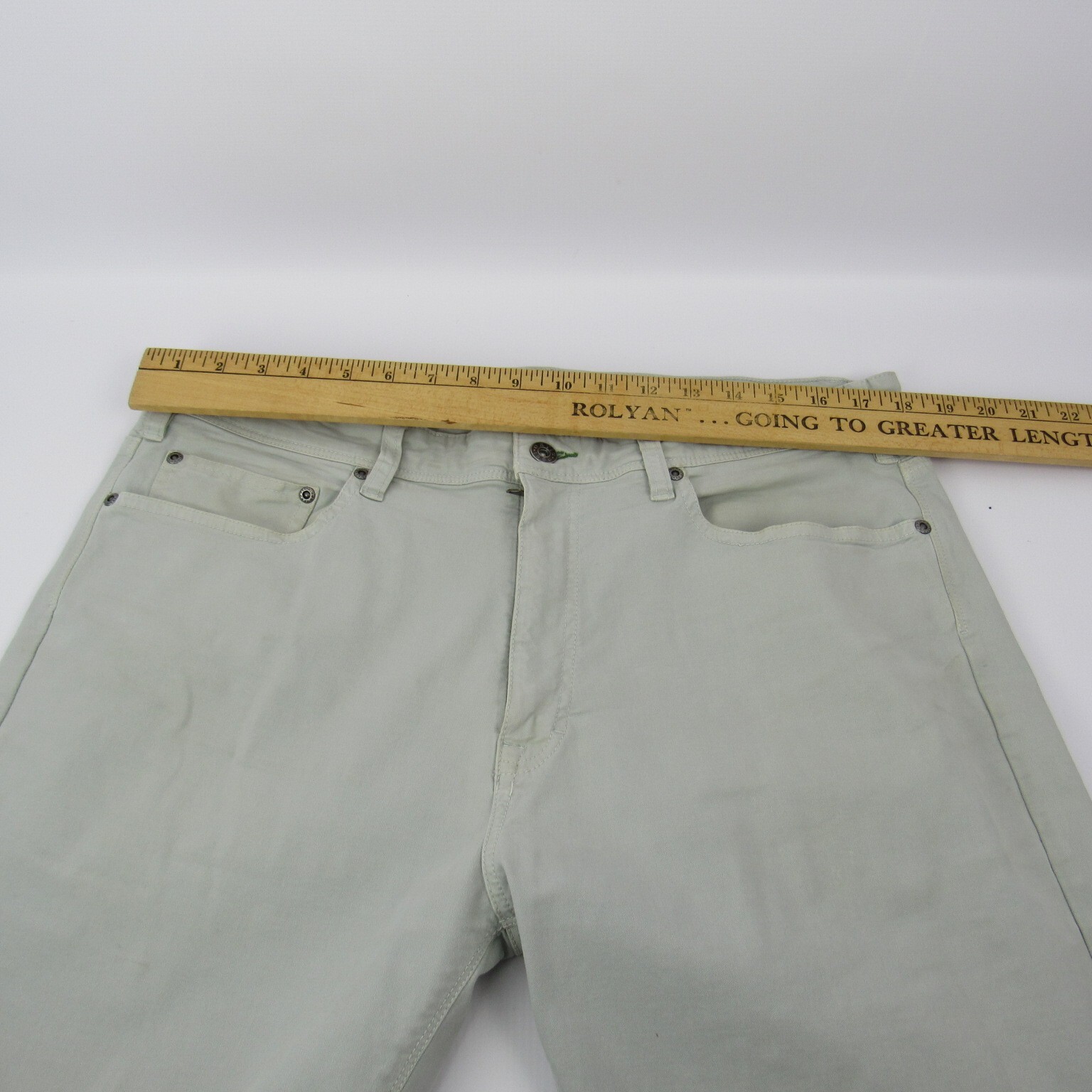 Orvis Five Pocket chino pants men’s 38×28 actual Light Gray Key Pocket