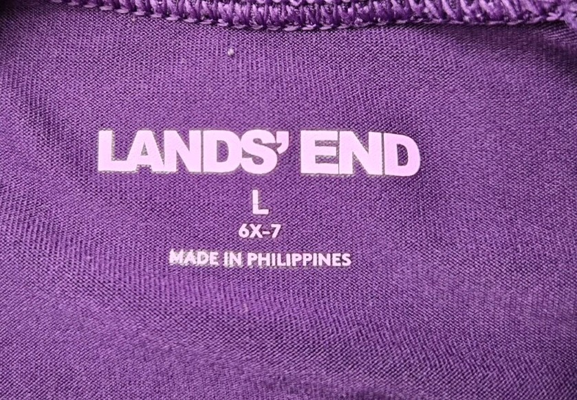 Lands’ End Long Johns Set Girls’ 6X-7 Thermal Base Layer Purple