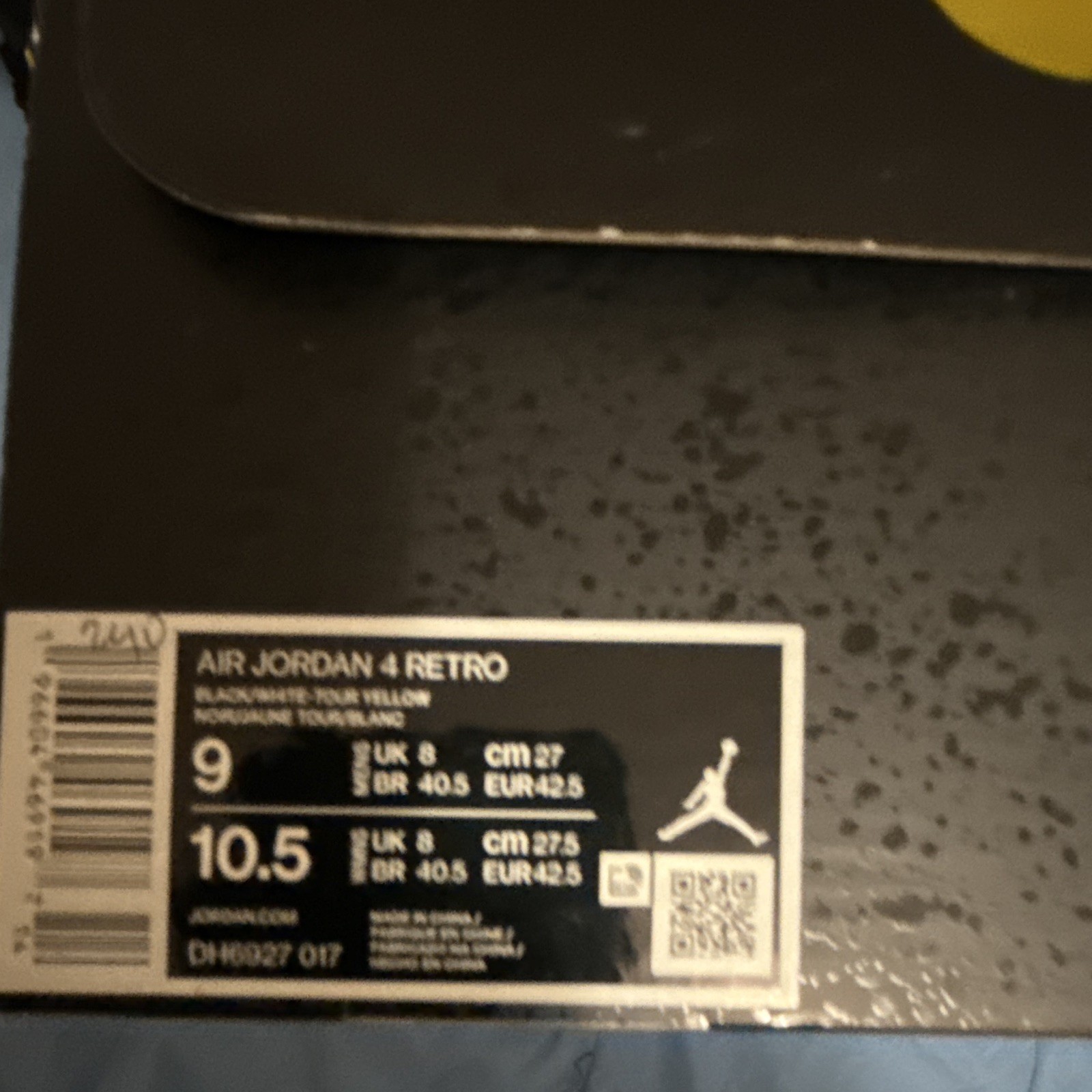 Jordan Air Jordan 4 Retro Thunder Black/Tour Yellow DH6927-017 2023