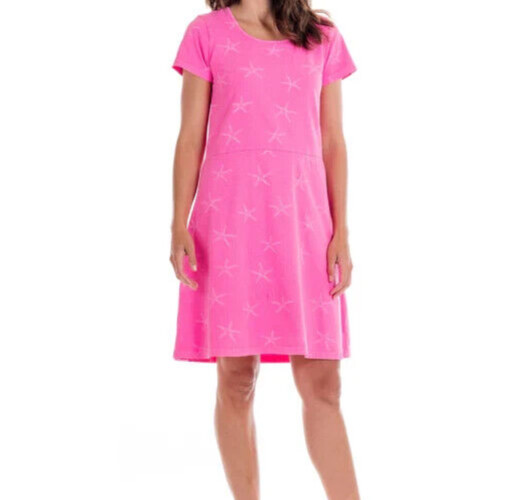 FRESH PRODUCE Medium Cosmos Pink $75 Starfish Sadie Jersey Cotton Dress NWT M