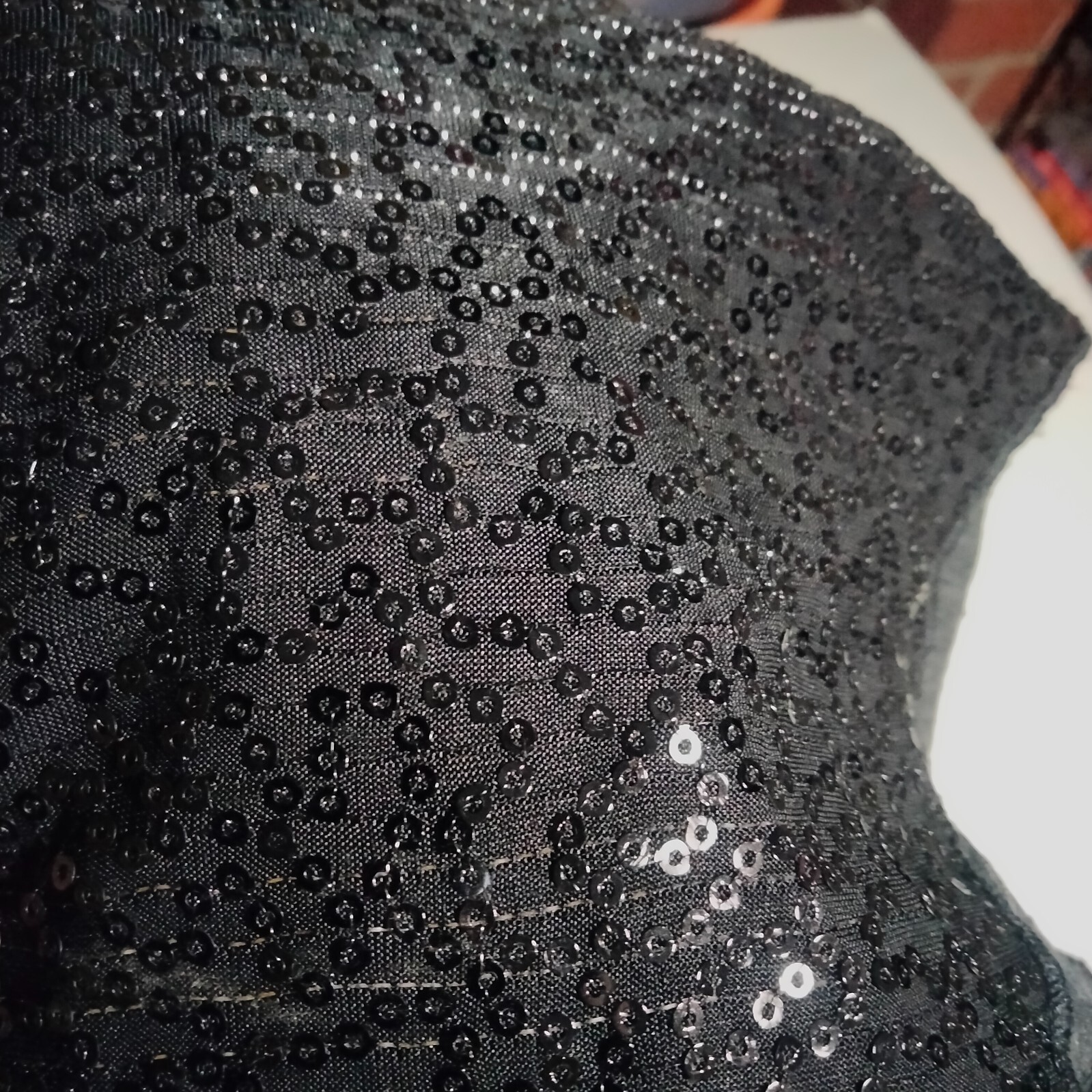 Cocomo Black embellished blouse with tank large 40 inches wide
