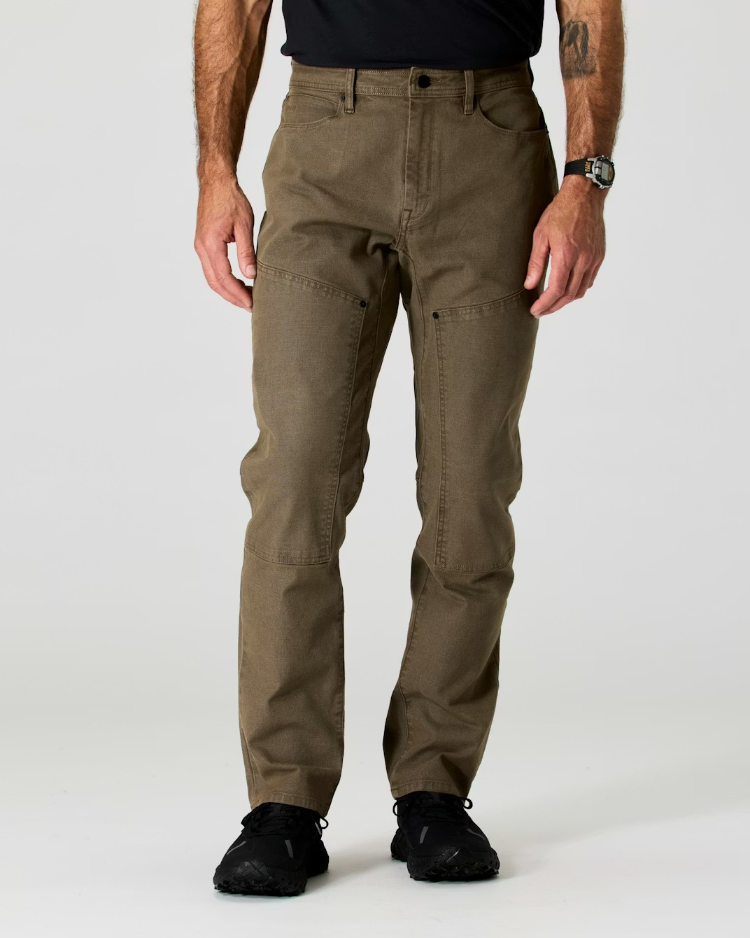 Proof Rover Double-Knee Work Pant 32×30 Slim Fit Dark Olive Huckberry Men’s