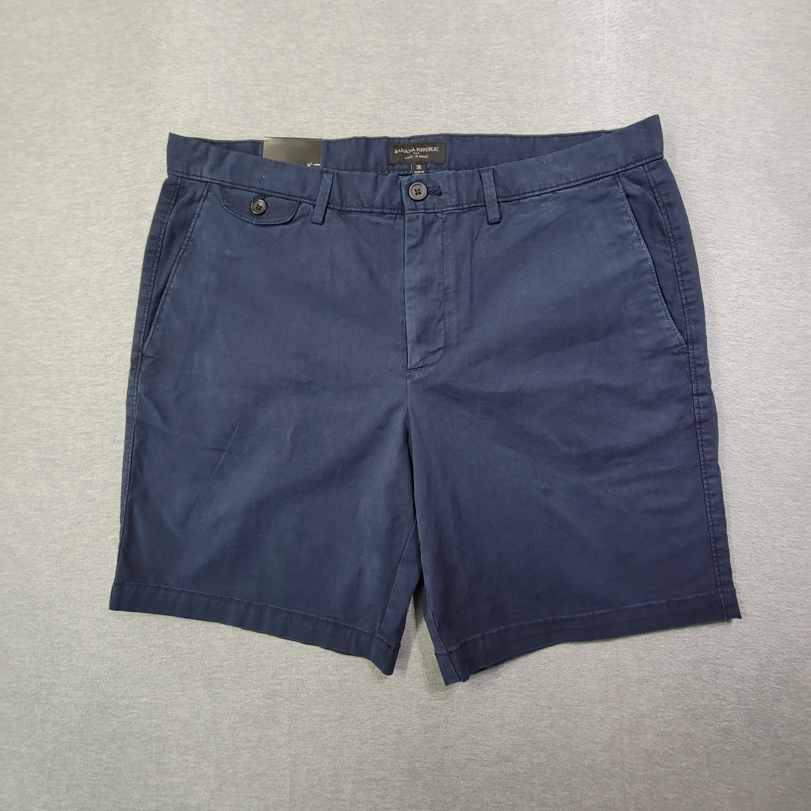 Banana Republic Shorts Mens 36 Navy Lived In Chino Slim Fit 9″ Casual Preppy NWT