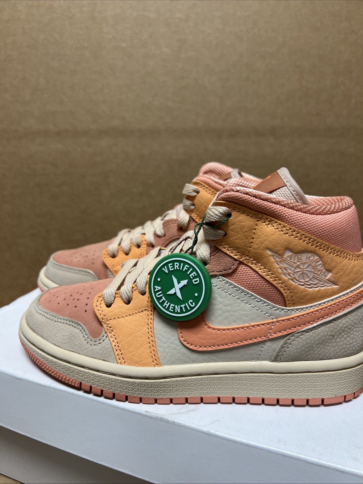 Wmns Air Jordan 1 Mid ‘Apricot’ DH4270-800 Size 5 Women