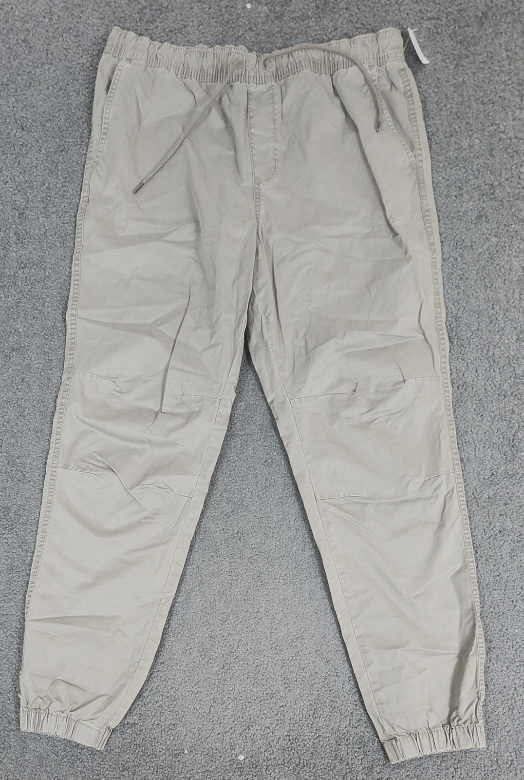 Men’s Jogger Pants Size M 32-34 Taupe “2 PACK” Twill Elastic Waist No Boundaries