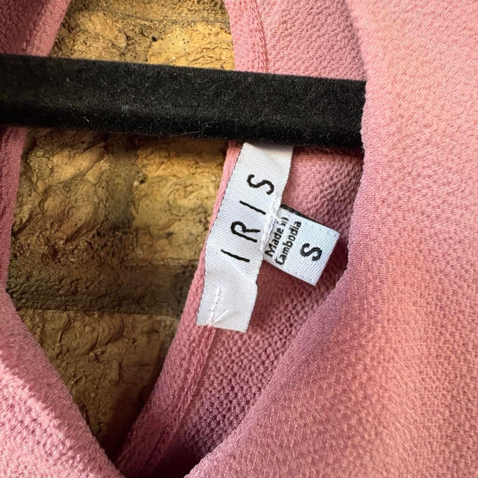 Iris Women’s Pink Ruffle Blouse With Keyhole Details